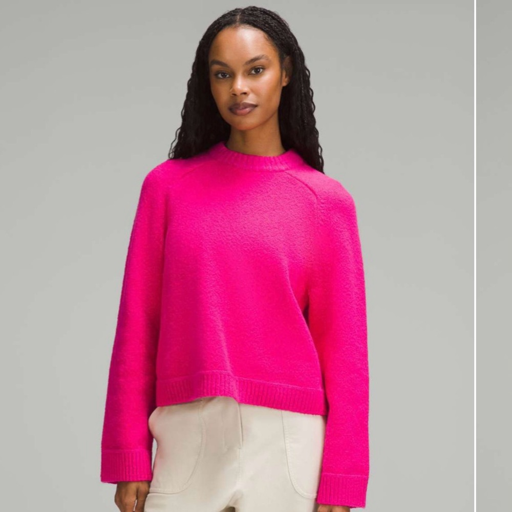 lululemon athletica Hot Pink Crewneck Sweater